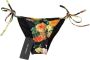 Dolce & Gabbana Zwarte bloemenprint strandkleding bikini onderkant Black Dames - Thumbnail 1