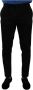 Dolce & Gabbana Black Brocade Skinny Formal Trouser Dress Pants Zwart Heren - Thumbnail 1
