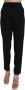 Dolce & Gabbana Black Button Pleated Tapered Trouser Pants Zwart Dames - Thumbnail 3