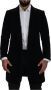 Dolce & Gabbana Black Cotton Cardigan Long Coat Men Jacket Zwart Heren - Thumbnail 1