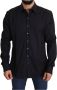 Dolce & Gabbana Zwarte Katoenen Stretch Jurk Sicilia Overhemd Black Heren - Thumbnail 1