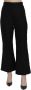 Dolce & Gabbana Zwarte broek met hoge taille uitlopende pijpen en cropped lengte Black Dames - Thumbnail 1