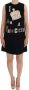Dolce & Gabbana Black I AM A Princess Crystal Shift Dress Zwart Dames - Thumbnail 1