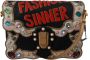Dolce & Gabbana Black Leather Crystal Fashion Sinner Borse Lucia Purse Zwart Dames - Thumbnail 1
