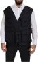 Dolce & Gabbana Black Nylon Full Zip Sleeveless Jacket Zwart Heren - Thumbnail 1