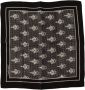Dolce & Gabbana Black Patterned Square Men Handkerchief Scarf Zwart Heren - Thumbnail 1