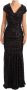 Dolce & Gabbana Zwarte Pailletten Open Schouder Lange Avondjurk Black Dames - Thumbnail 1