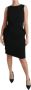 Dolce & Gabbana Black Sheath Stretch Formal Dress Zwart Dames - Thumbnail 1