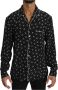 Dolce & Gabbana Zwart Skull Print Zijden Nachtkleding Overhemd Black Heren - Thumbnail 1