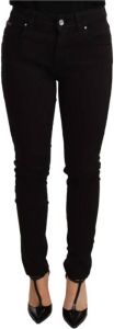 Dolce & Gabbana Black Slim Fit denim katoenen stretch jeans Zwart Dames