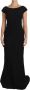 Dolce & Gabbana Zwarte stretch pasvorm flare jurk maxi Black Dames - Thumbnail 1