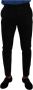 Dolce & Gabbana Black Wool Skinny Men Formal Dress Pants Zwart Heren - Thumbnail 1