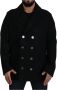 Dolce & Gabbana Prachtige Zwarte Wollen Trenchcoat Jas Black Heren - Thumbnail 1