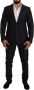 Dolce & Gabbana Blauw patroon Martini Slim FIT 2-delig pak Blue Heren - Thumbnail 1