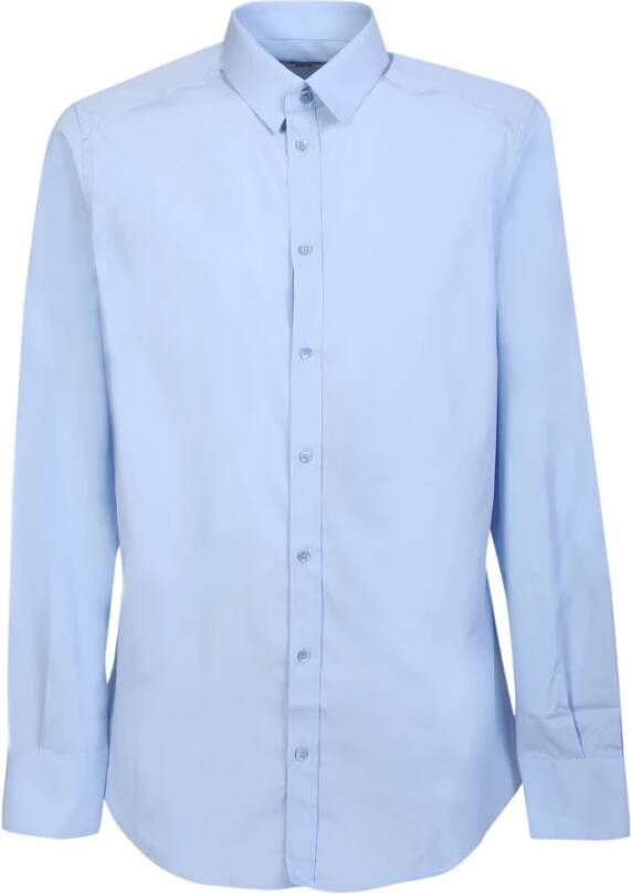 Dolce & Gabbana Blauw Overhemd Upgrade Tijdloos Design Blauw Heren