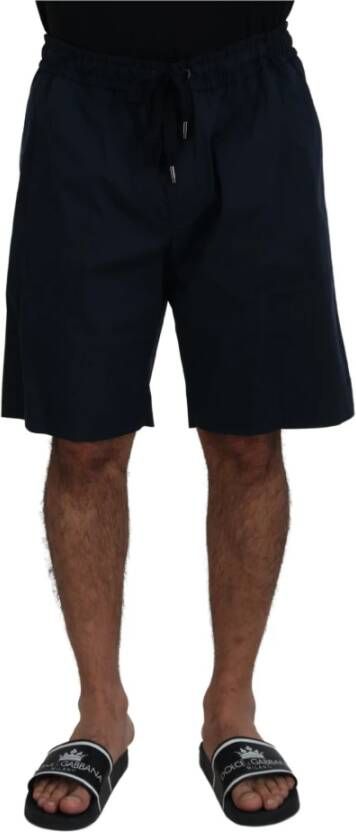 Dolce & Gabbana Blauwe Bermuda Shorts met Middelhoge Taille Blauw Heren