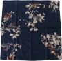 Dolce & Gabbana Blauwe bloemen zijden vierkante zakdoek sjaal Blauw Dames - Thumbnail 1