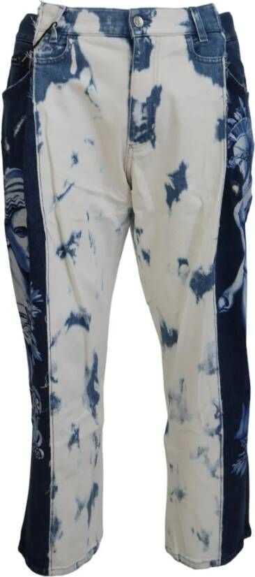 Dolce & Gabbana Blauwe Ceasar Denim Katoenen Losse Fit Jeans Multicolor Heren