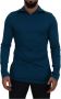 Dolce & Gabbana Blauwe Katoenen Getailleerde Pullover Trui met Kraag Blue Heren - Thumbnail 1