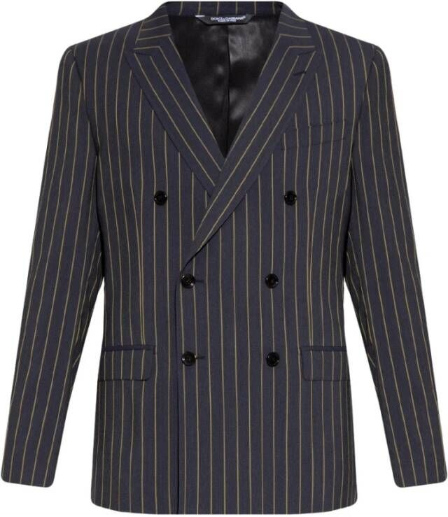 Dolce & Gabbana Striped blazer Grijs Heren