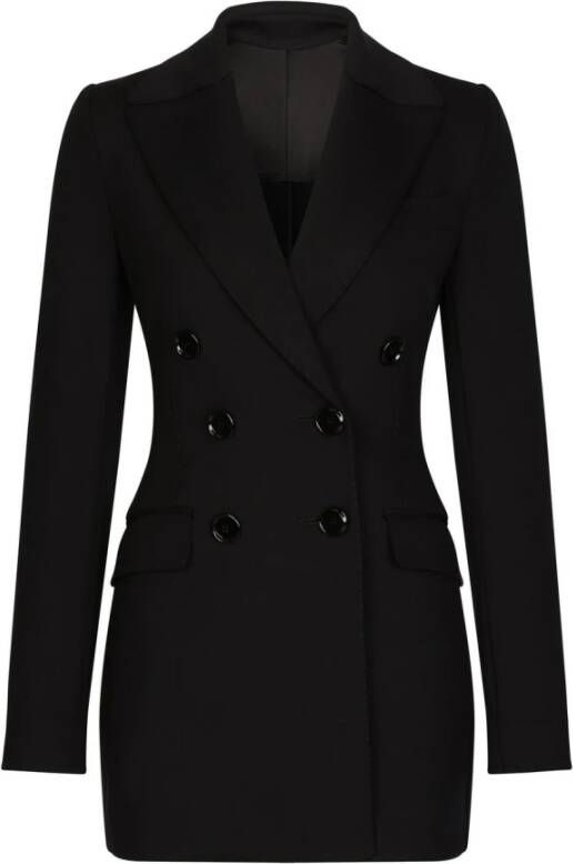 Dolce & Gabbana Zwarte Blazer voor Dames Hoogwaardig en Elegant Ontwerp Black Dames