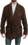 Dolce & Gabbana Prachtige Bruine Geruite Wollen Mantel Brown Heren - Thumbnail 1