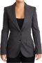 Dolce & Gabbana Grijze Enkellange Getailleerde Wollen Blazer Jas Grijs Dames - Thumbnail 1