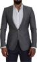 Dolce & Gabbana Gray Wool Silk Slim Fit Jacket Blazer Grijs Heren - Thumbnail 1