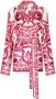 Dolce & Gabbana Majolica Print Zijden Blazer Pink Dames - Thumbnail 1