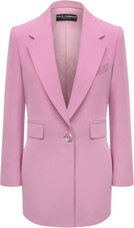 Dolce & Gabbana Roze Elegante Blazer voor Dames Pink Dames