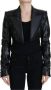 Dolce & Gabbana Zwarte Crop Blazer Katoenen Jas met Lange Mouwen Black Dames - Thumbnail 1