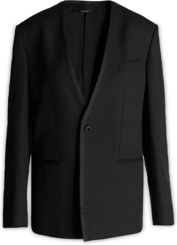 Dolce & Gabbana Sportjas Hoogwaardig Blazer Vest voor Heren Black Heren