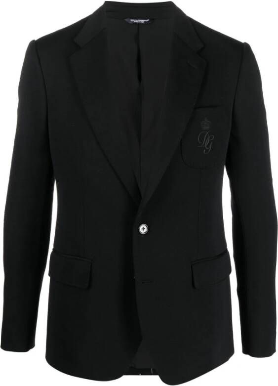 Dolce & Gabbana Zwarte Jassen Klassieke Stijl Black Heren