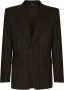 Dolce & Gabbana Zwarte Gestreepte Single-Breasted Blazer voor Heren Black Heren - Thumbnail 1