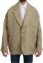 Dolce & Gabbana Beige Jacket Coat 100% Jute Blazerjas Coat Beige Heren - Thumbnail 1