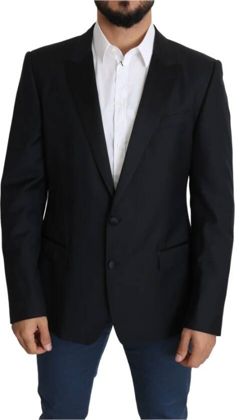 Dolce & Gabbana Slim-fit Martini Blazer Italiaans vakmanschap Black Heren