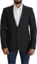 Dolce & Gabbana Grijze Wol Enkellange Jas Blazer Gray Heren - Thumbnail 1