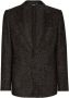 Dolce & Gabbana Zwart en Grijs Alpaca Wolmix Bouclé Blazer Black Heren - Thumbnail 1