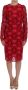 Dolce & Gabbana Floral Crochet Lace Red Pink Sheath Dress Rood Dames - Thumbnail 1