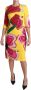 Dolce & Gabbana Gele Bloemen Kristal Bodycon Sheath Jurk Yellow Dames - Thumbnail 1