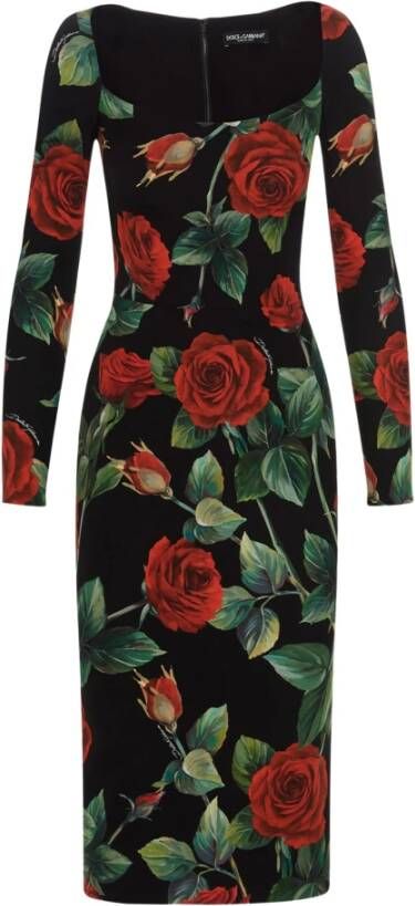 Dolce & Gabbana Bloemetjesjurk Zwart Dames