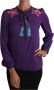 Dolce & Gabbana Purple Blouse Prince Fairy Tale Embellished Top Paars Dames - Thumbnail 1