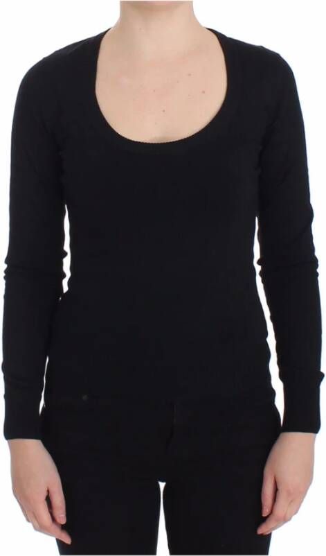 Dolce & Gabbana Zwarte Cashmere Crewneck Sweater Pullover Black Dames