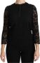 Dolce & Gabbana Elegante Zwarte Bloemenkanten Blouse Top Black Dames - Thumbnail 1