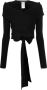 Dolce & Gabbana Zwarte Wrap Top met Uitgesneden Details Black Dames - Thumbnail 1