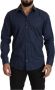 Dolce & Gabbana Blauwe Katoenen Martini Slim Fit Overhemd Blue Heren - Thumbnail 1