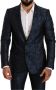 Dolce & Gabbana Blue Slim Fit Jacket Coat Martini Blazer Blauw Heren - Thumbnail 1