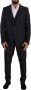 Dolce & Gabbana Blue Martini Single Breasted 3 Piece Suit Blauw Heren - Thumbnail 1