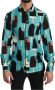 Dolce & Gabbana Blauwe Zijden IJsprint Casual Chemise Multicolor Heren - Thumbnail 1
