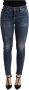 Dolce & Gabbana Blue Skinny Denim Cotton Stretch Trouser Jeans Blauw Dames - Thumbnail 1